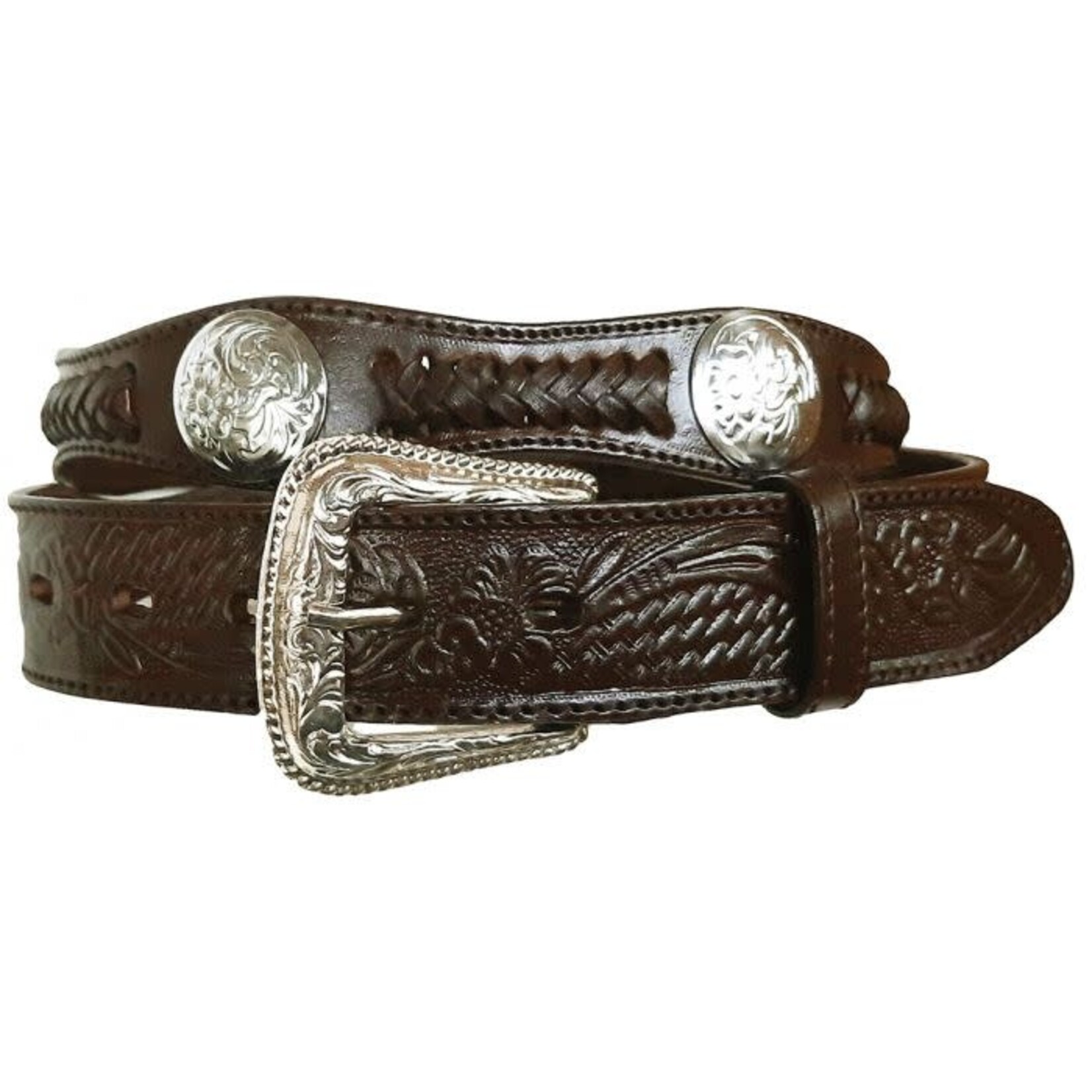 Modestone Contoured Concho Leather Belt