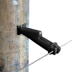 Patriot Wood Post Slant Nail Insulator - 5" Black 25 Pack