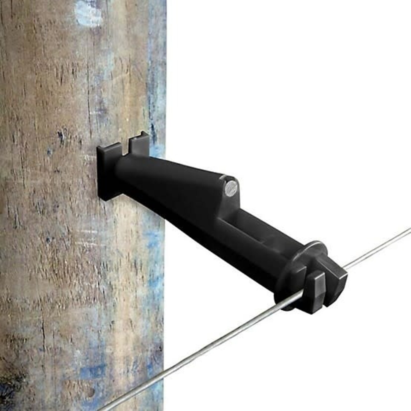 Patriot Wood Post Slant Nail Insulator - 5" Black 25 Pack