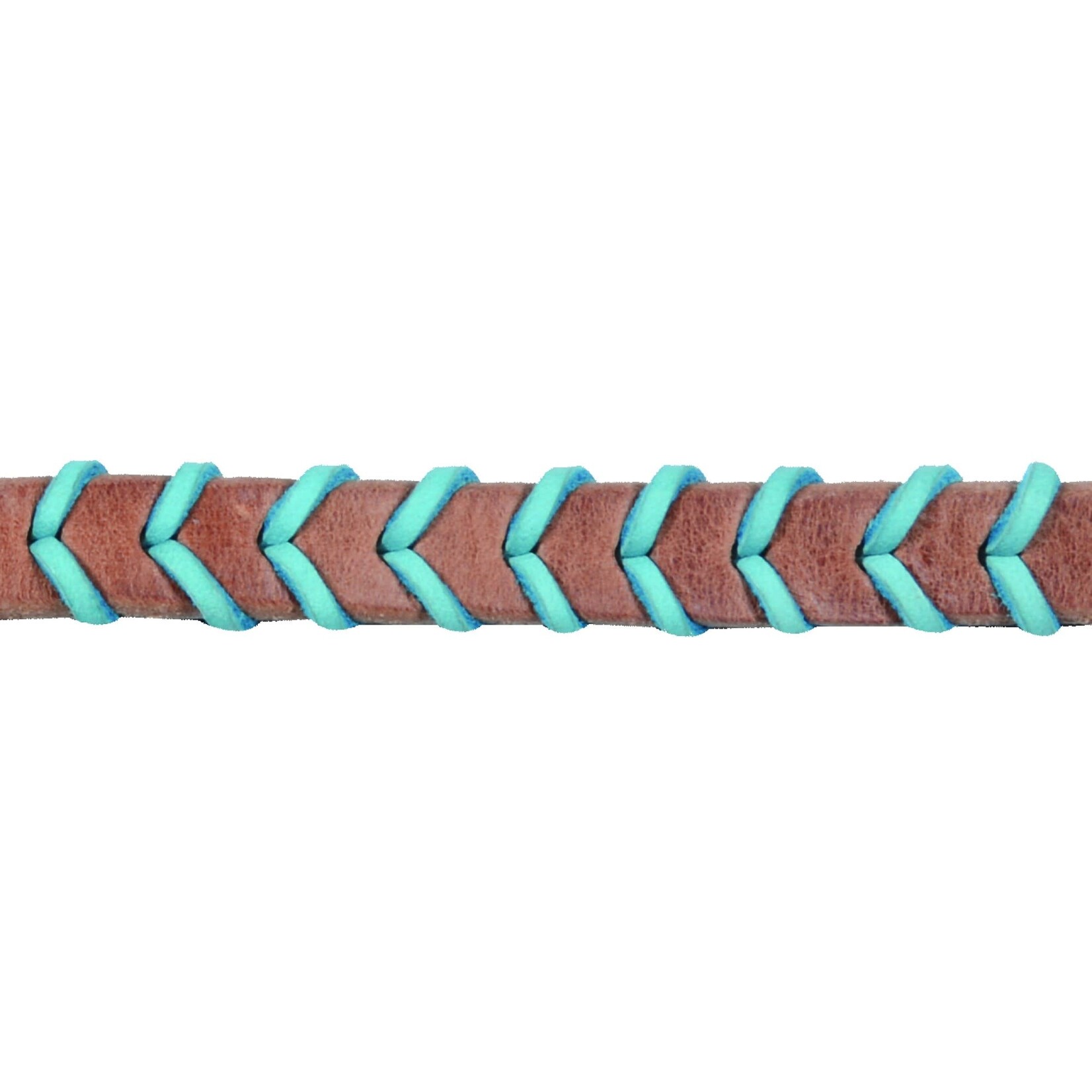 Western Rawhide Harness Leather Braided Barrel Reins