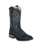 Canada West Boots 5579 Men's Canada West Ropers - Fine Rib Outsoles Black Crazy Horse/ Black Deertan