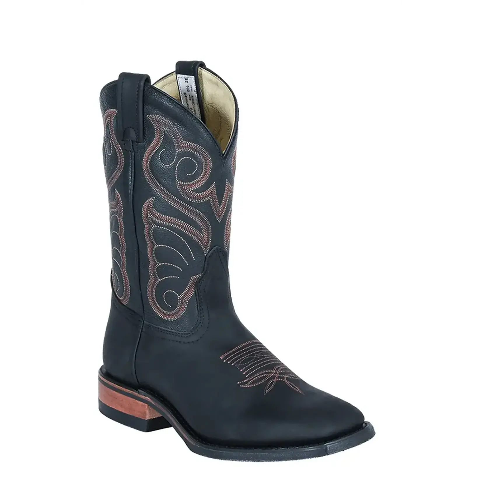 Canada West Boots 5579 Men's Canada West Ropers - Fine Rib Outsoles Black Crazy Horse/ Black Deertan