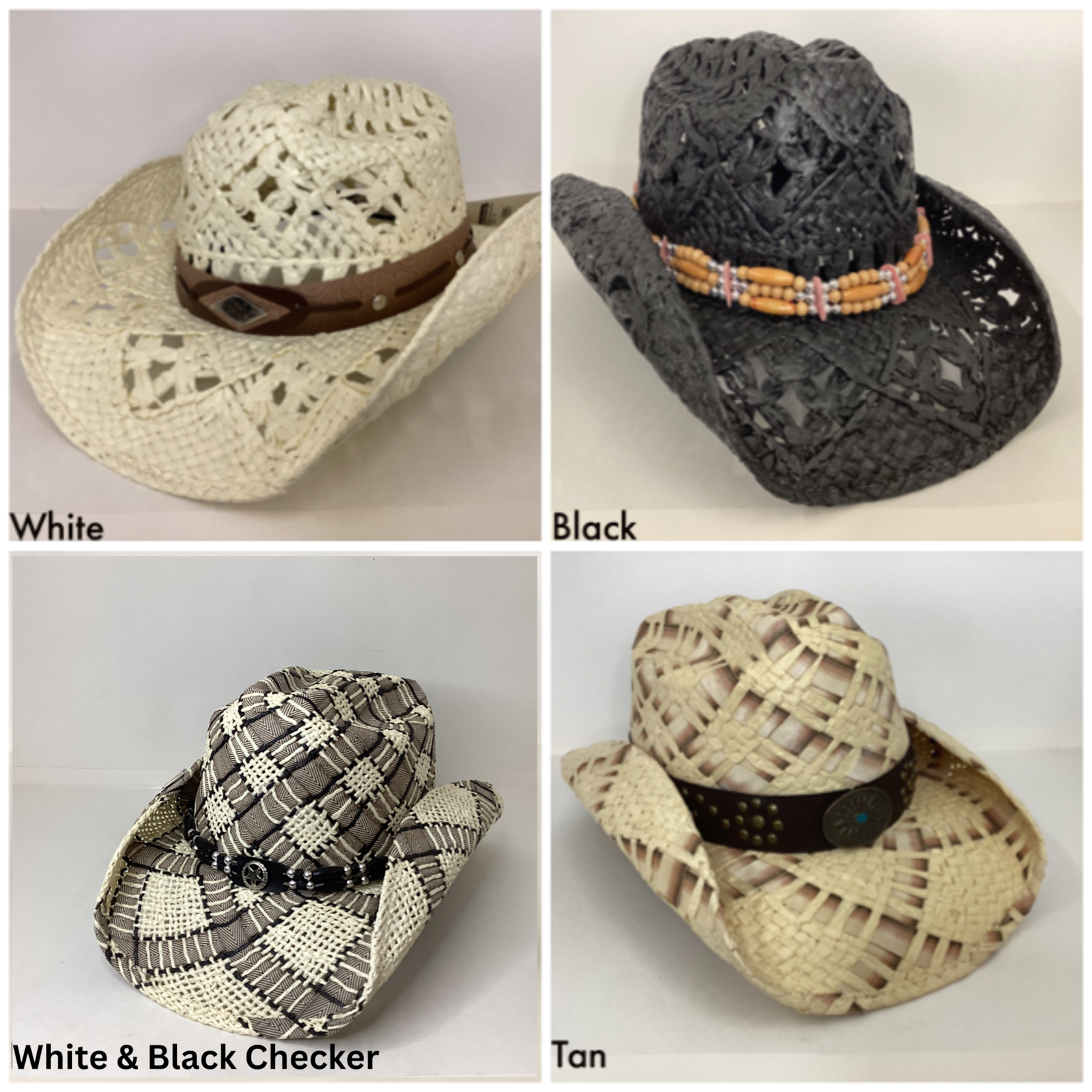 Modestone Straw Cowboy Hats