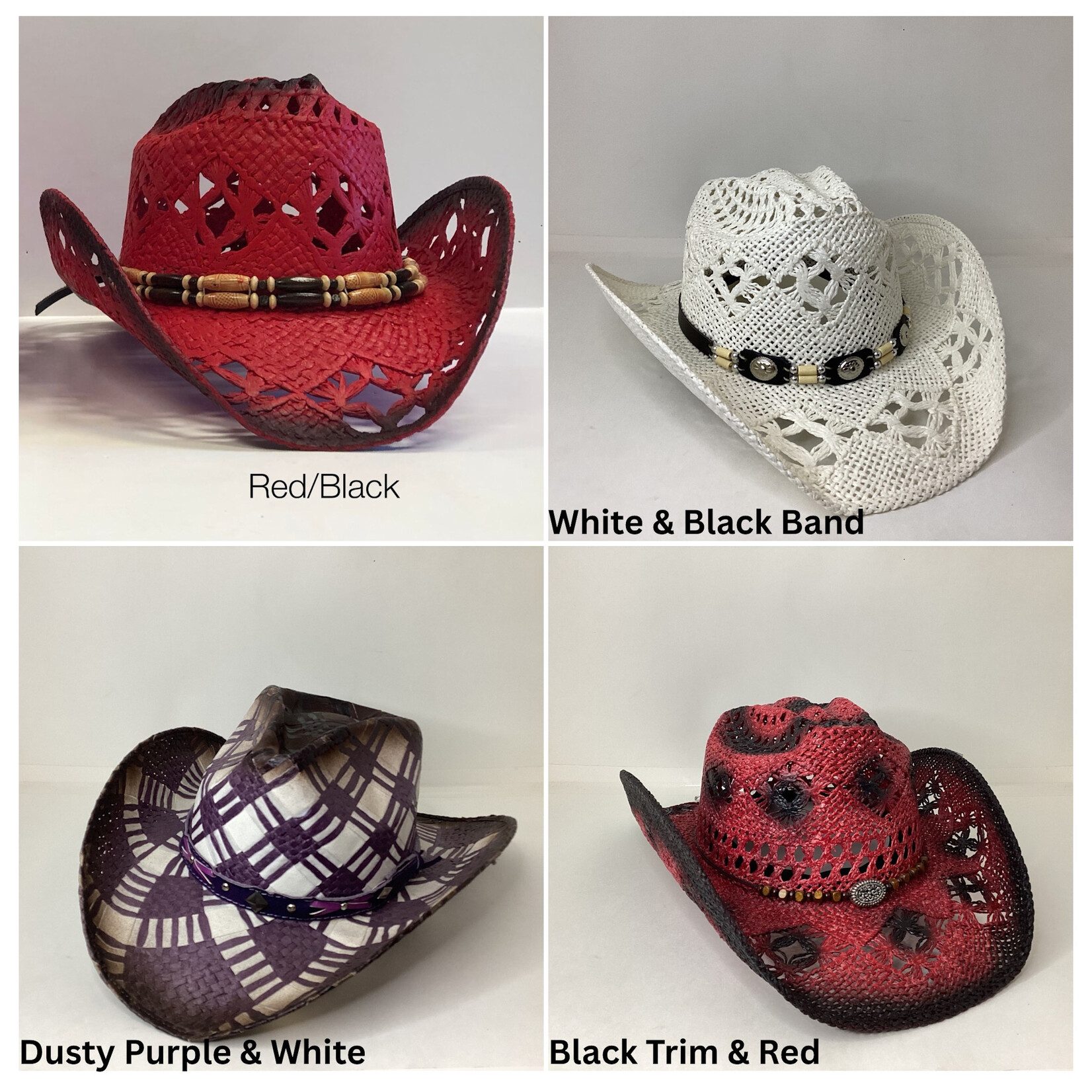 Modestone Straw Cowboy Hats