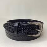 Modestone Tooled Leather Belt - Basketweave & Scalloped