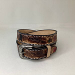 Modestone Kids Leather Belt Tooled - Horses, Boots, Cowboy Hats & Horse Shoes