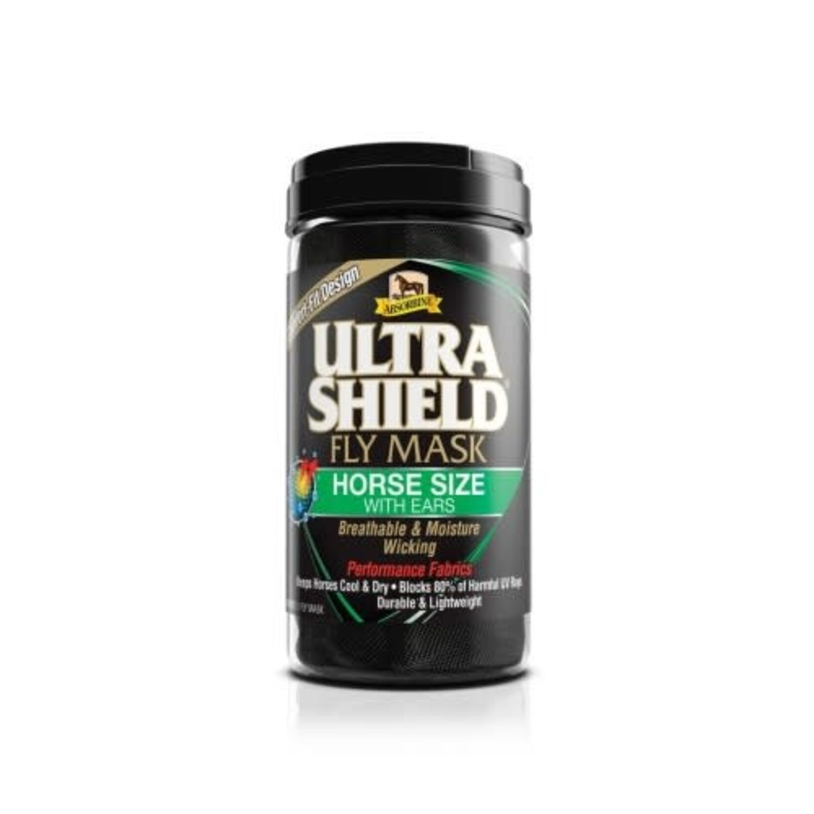 Absorbine Ultra Shield Fly Mask With Ears - Size: Horse