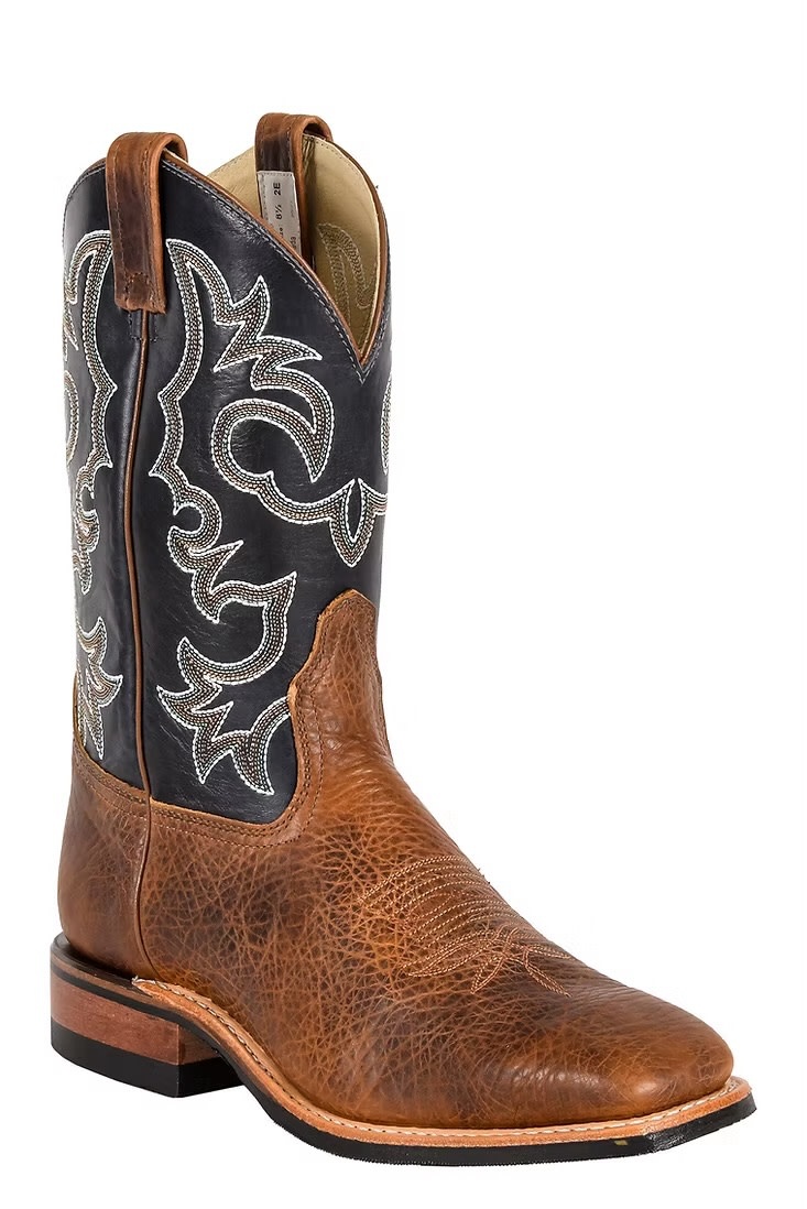 Canada West Boots 8617 Mens Brahma Roper Fine Rib Sole Tan Bison