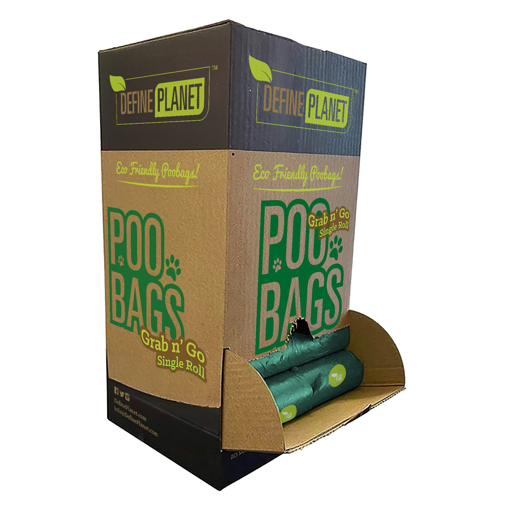 Define Planet Grab'N'Go Single Roll Poop Bags - 17 Bags/Roll