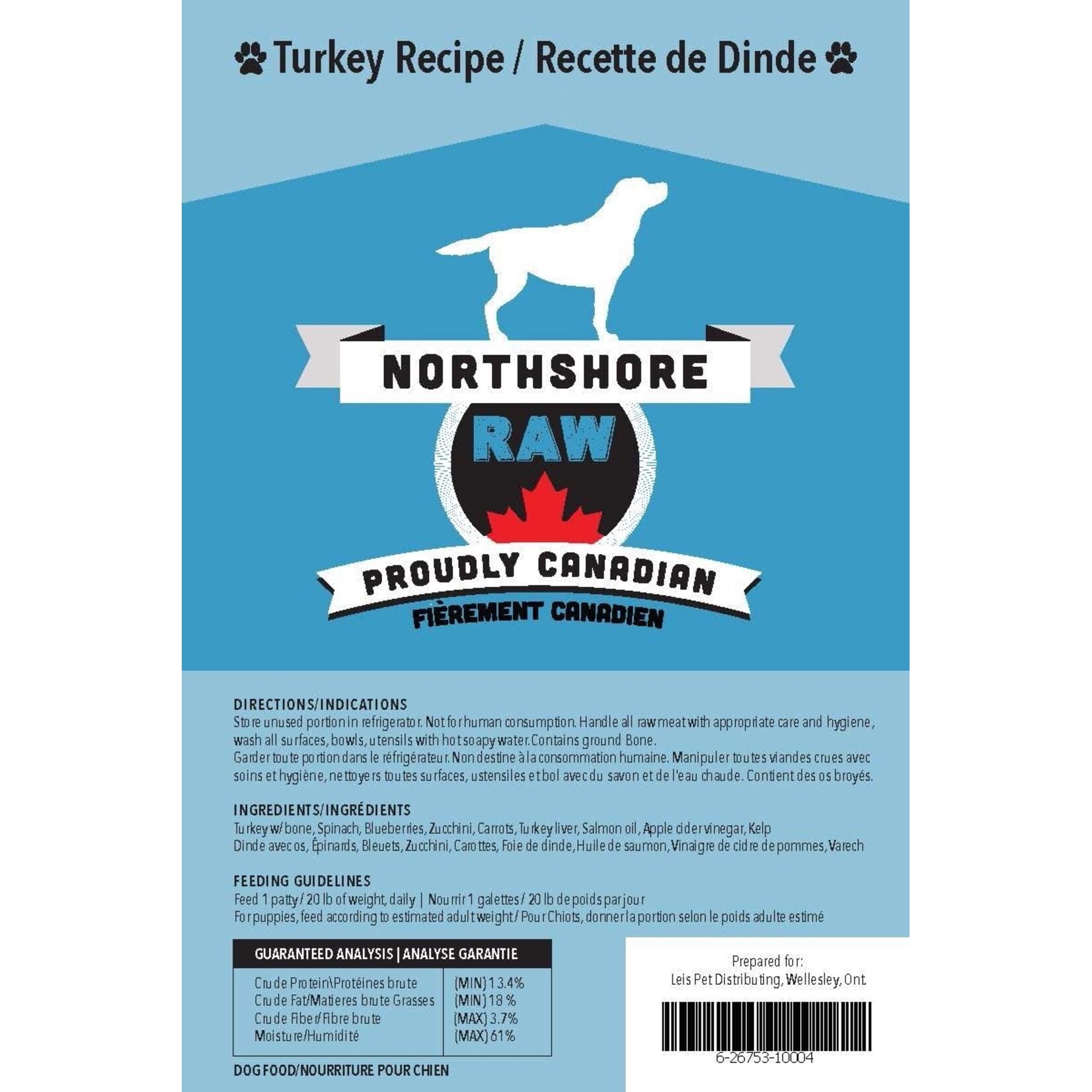 Northshore NS Frozen Raw Dog Food Patties