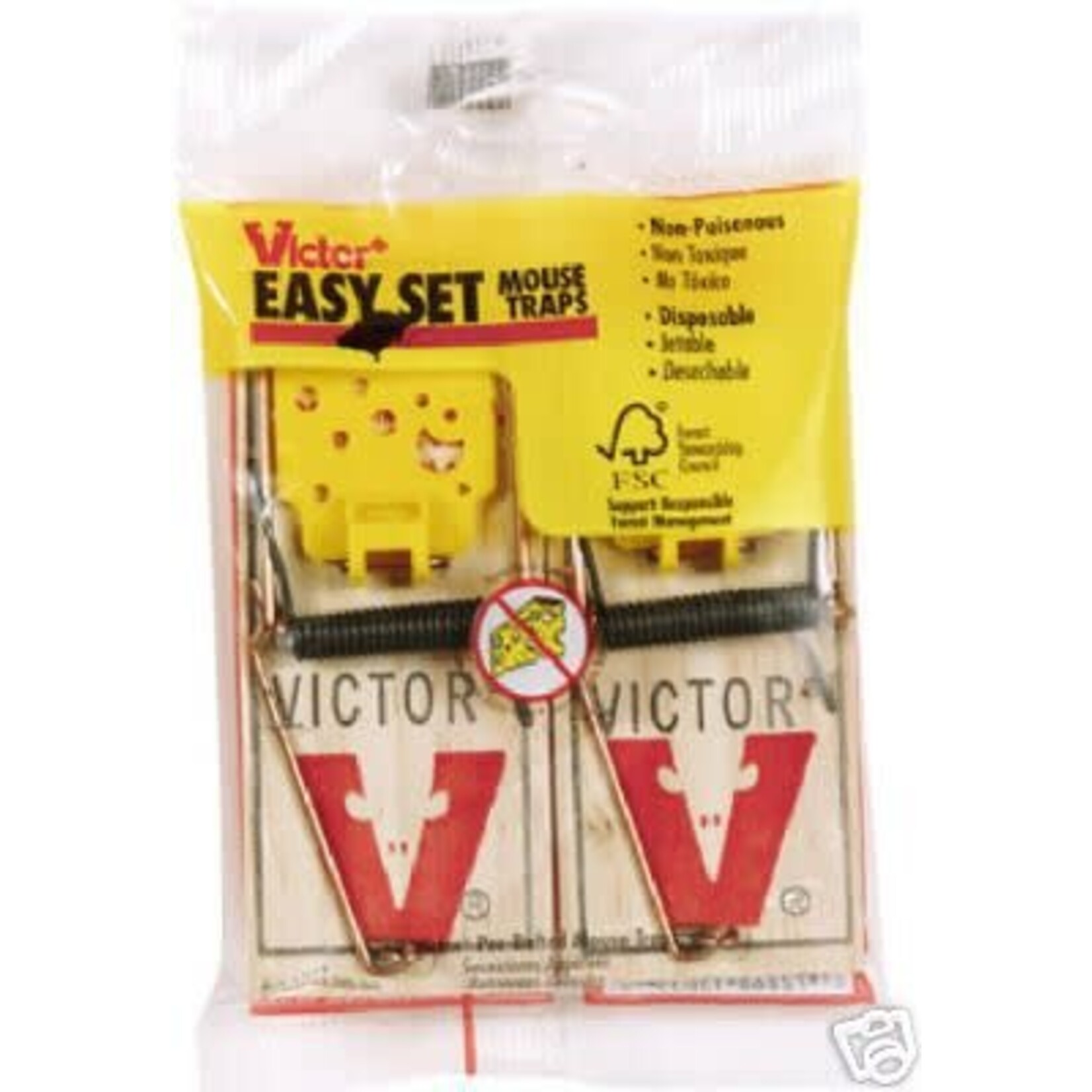 Woodstream Victor Wide Pedal Wood Mouse Traps - 2 Pack