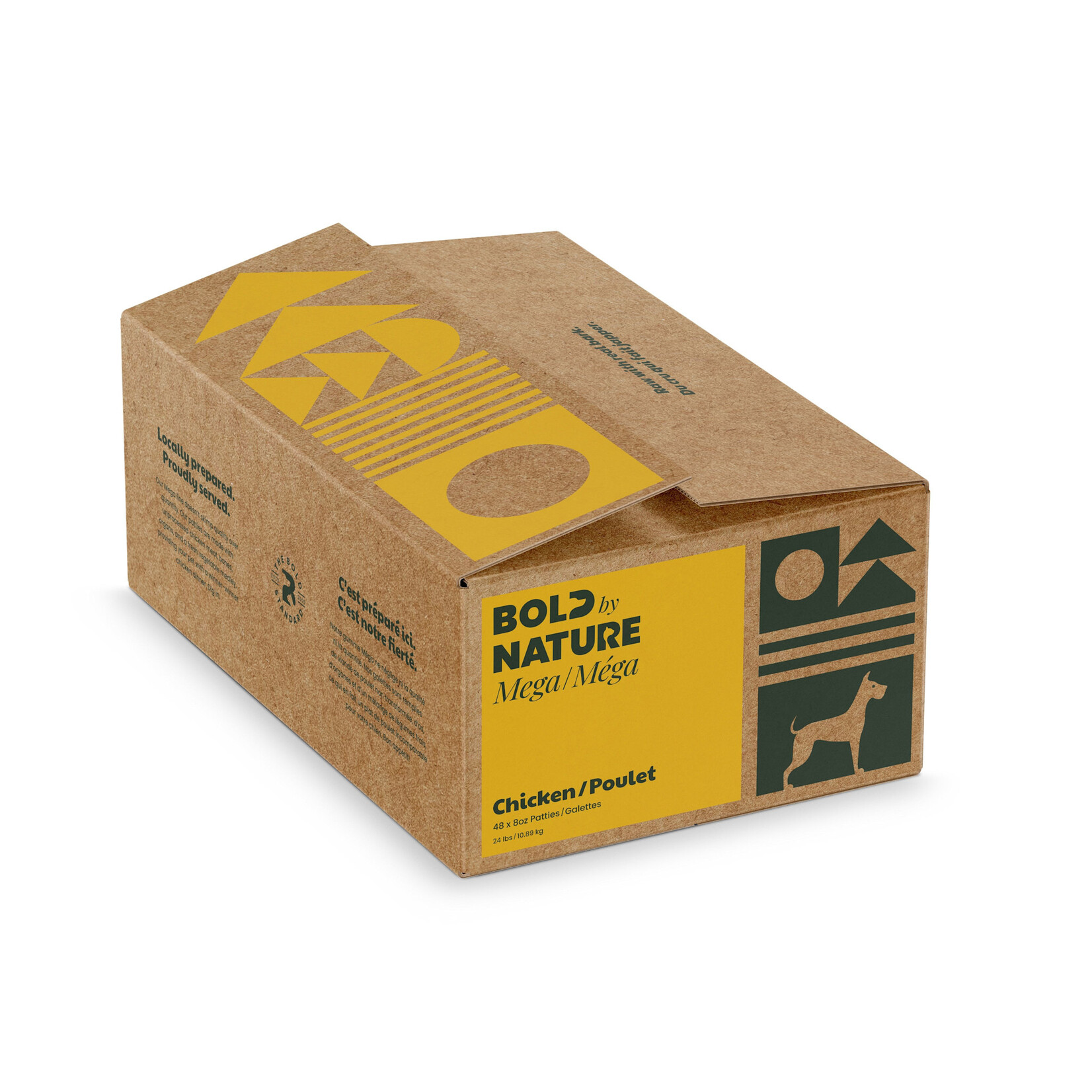Bold By Nature Mega Frozen Raw Dog Food Patties