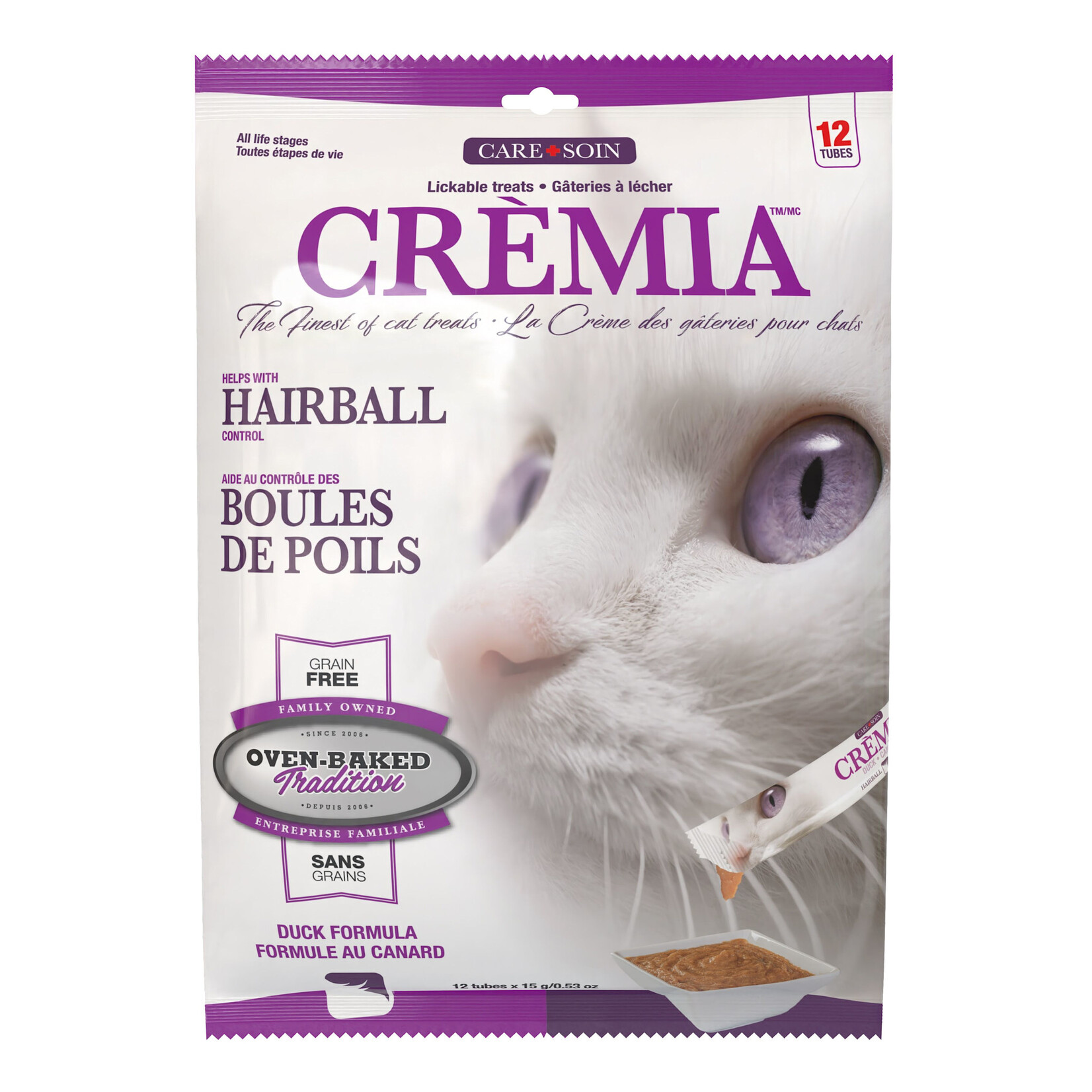 Oven-Baked Tradition OBT Care Line Cremia Lickable Grain Free Treats For Cats