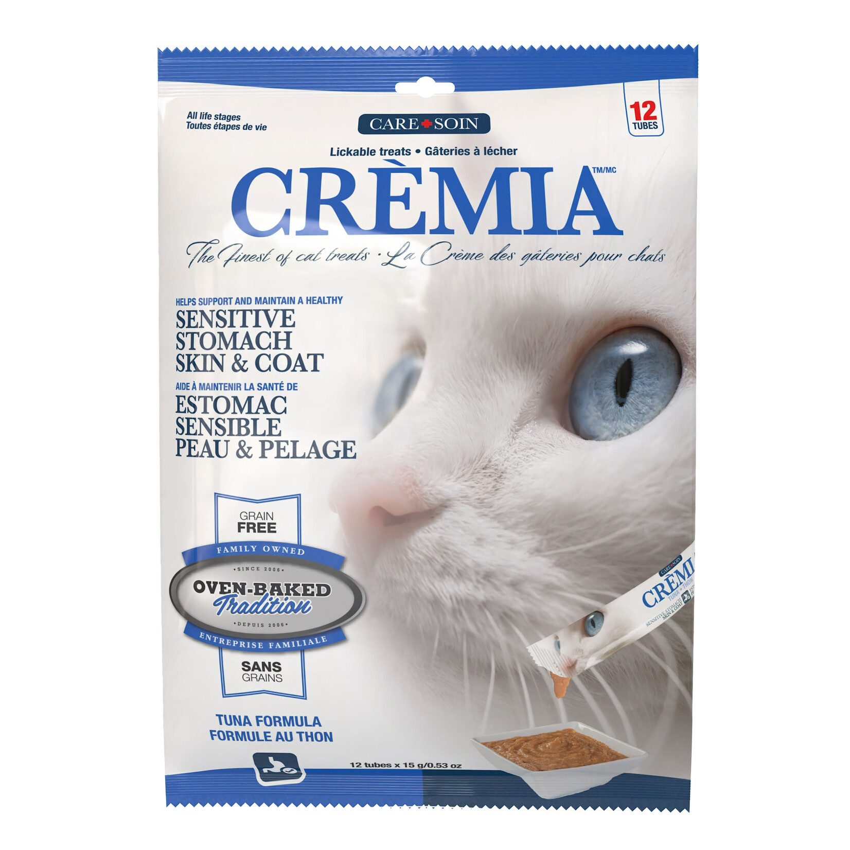 Oven-Baked Tradition OBT Care Line Cremia Lickable Grain Free Treats For Cats