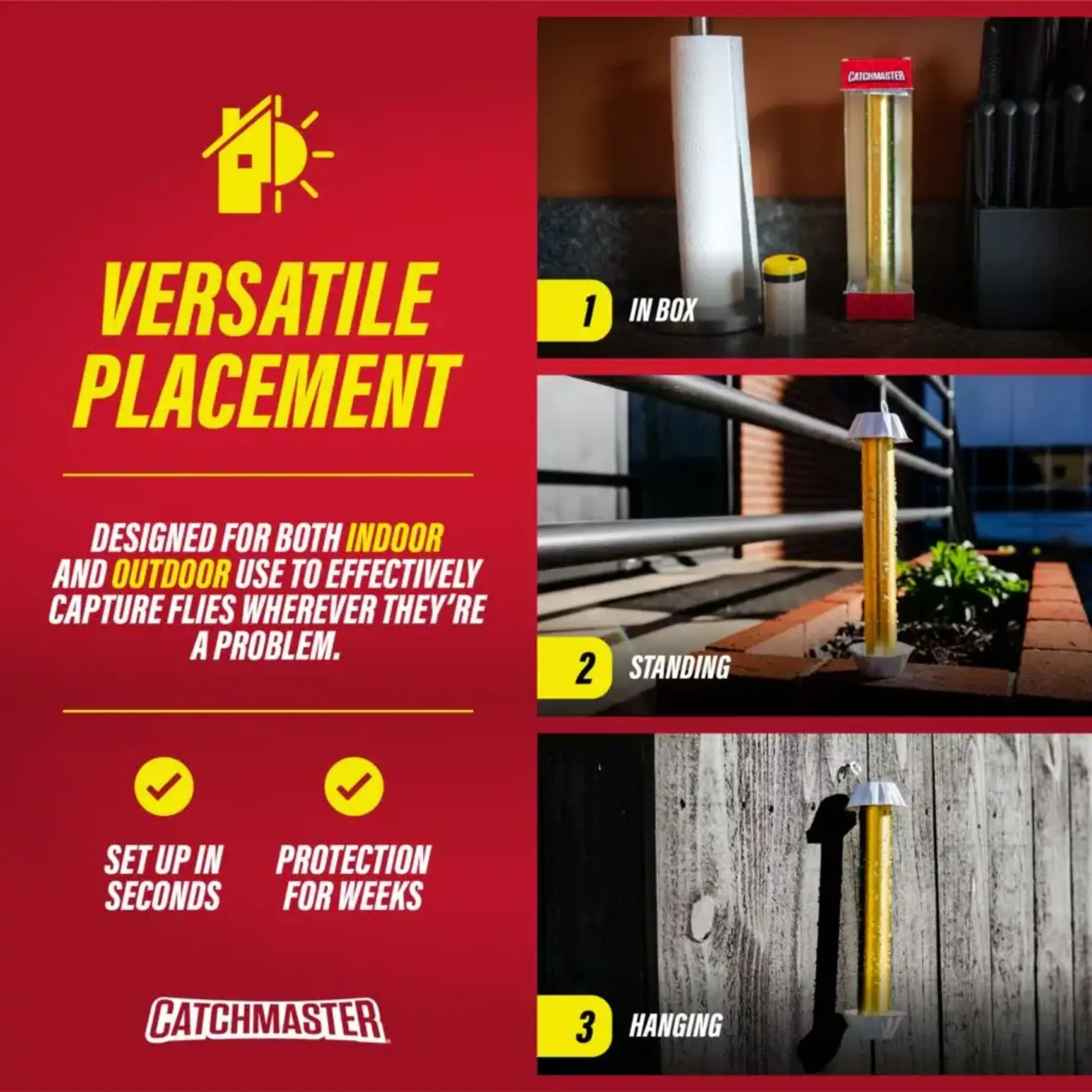 Catchmaster Gold Stick Fly Trap with Bait