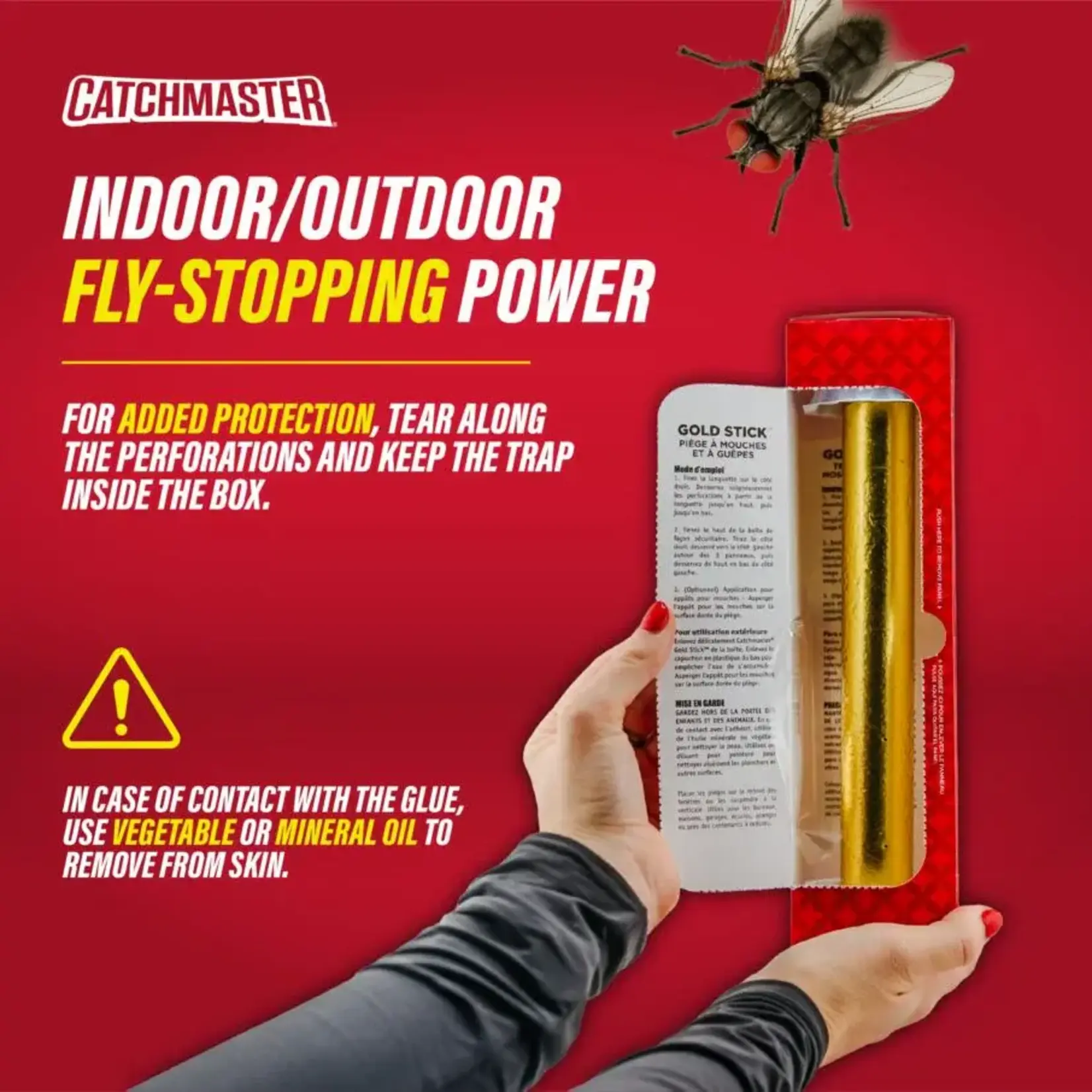 Catchmaster Gold Stick Fly Trap with Bait