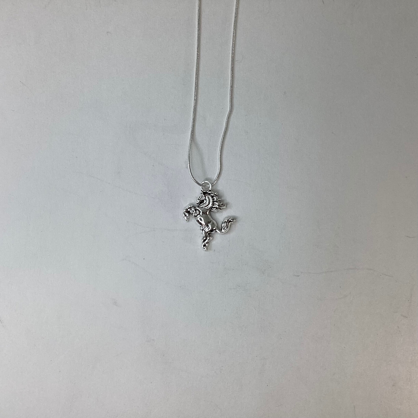 Positive Process Jewelry Silver Rearing Horse Necklace