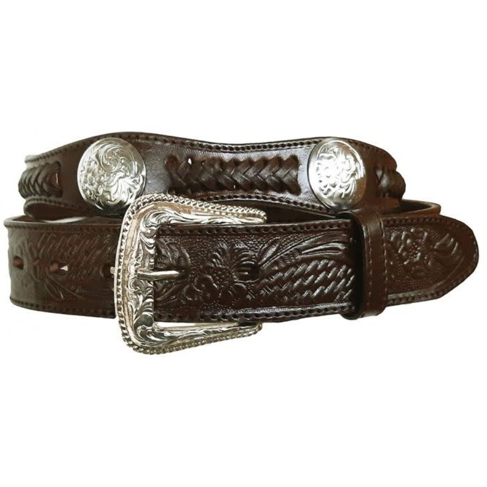 Modestone Contoured Concho Leather Belt