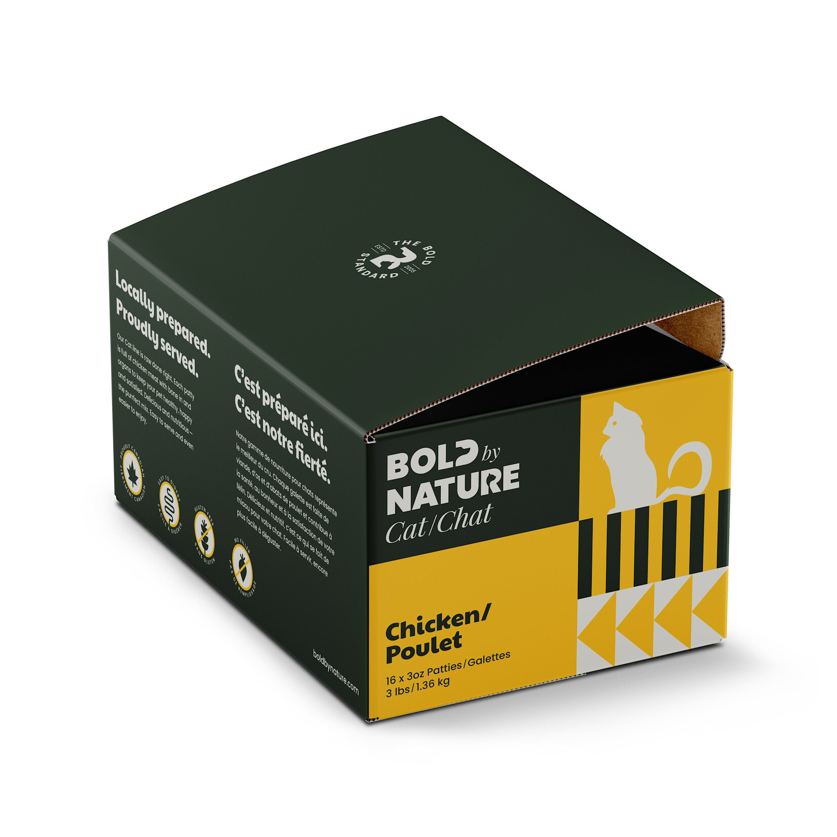 Bold By Nature BBN Frozen Raw Cat Food Patties