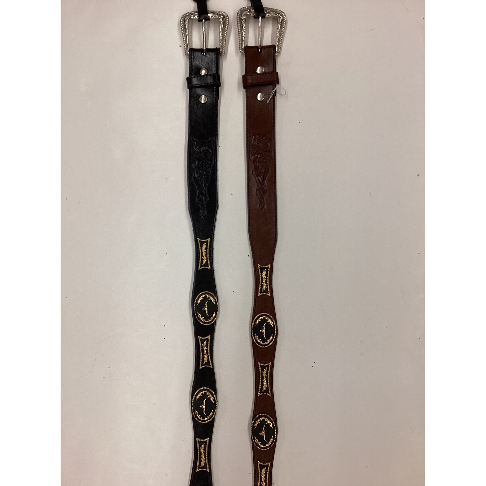 Modestone Scalloped Concho Leather Belt