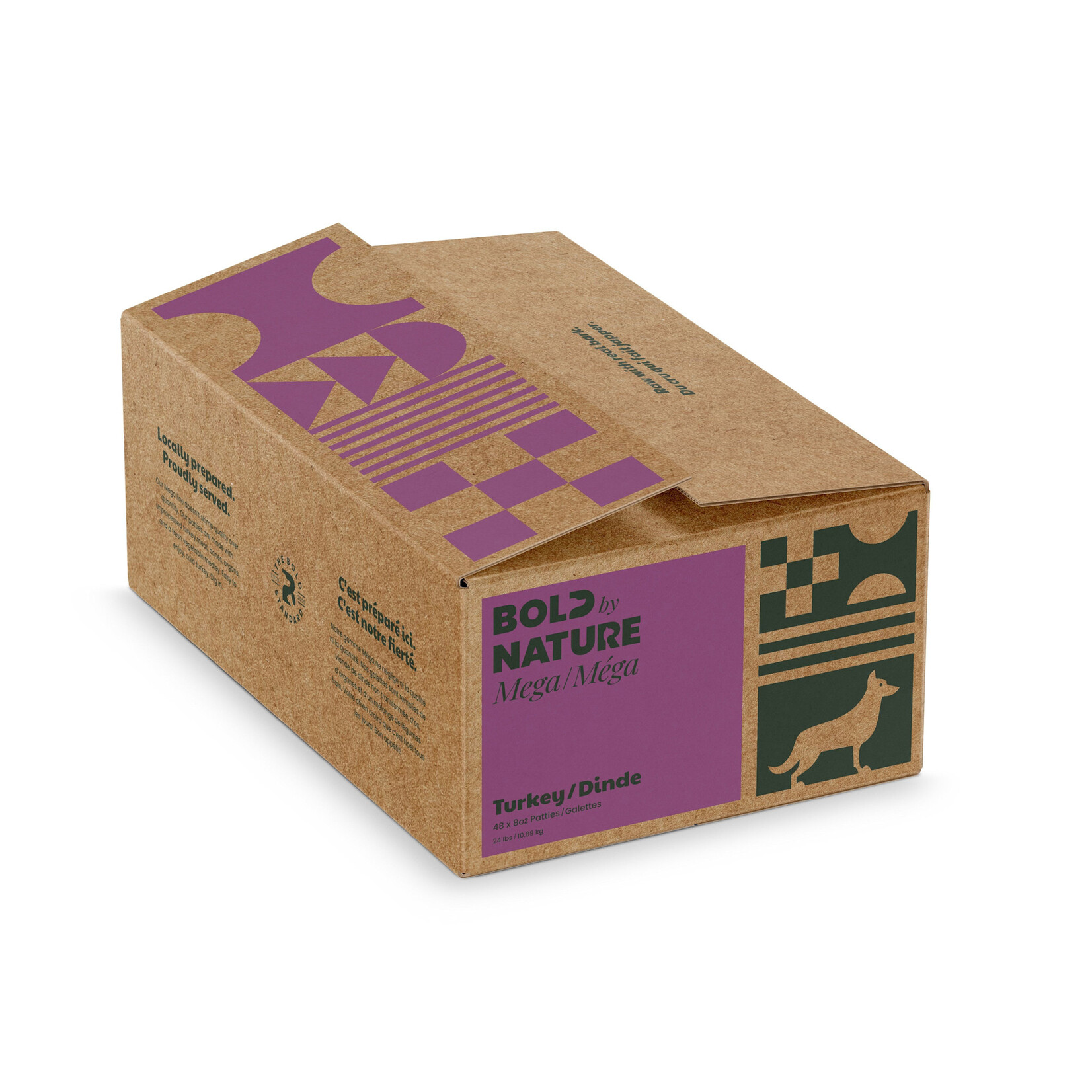 Bold By Nature Mega Frozen Raw Dog Food Patties