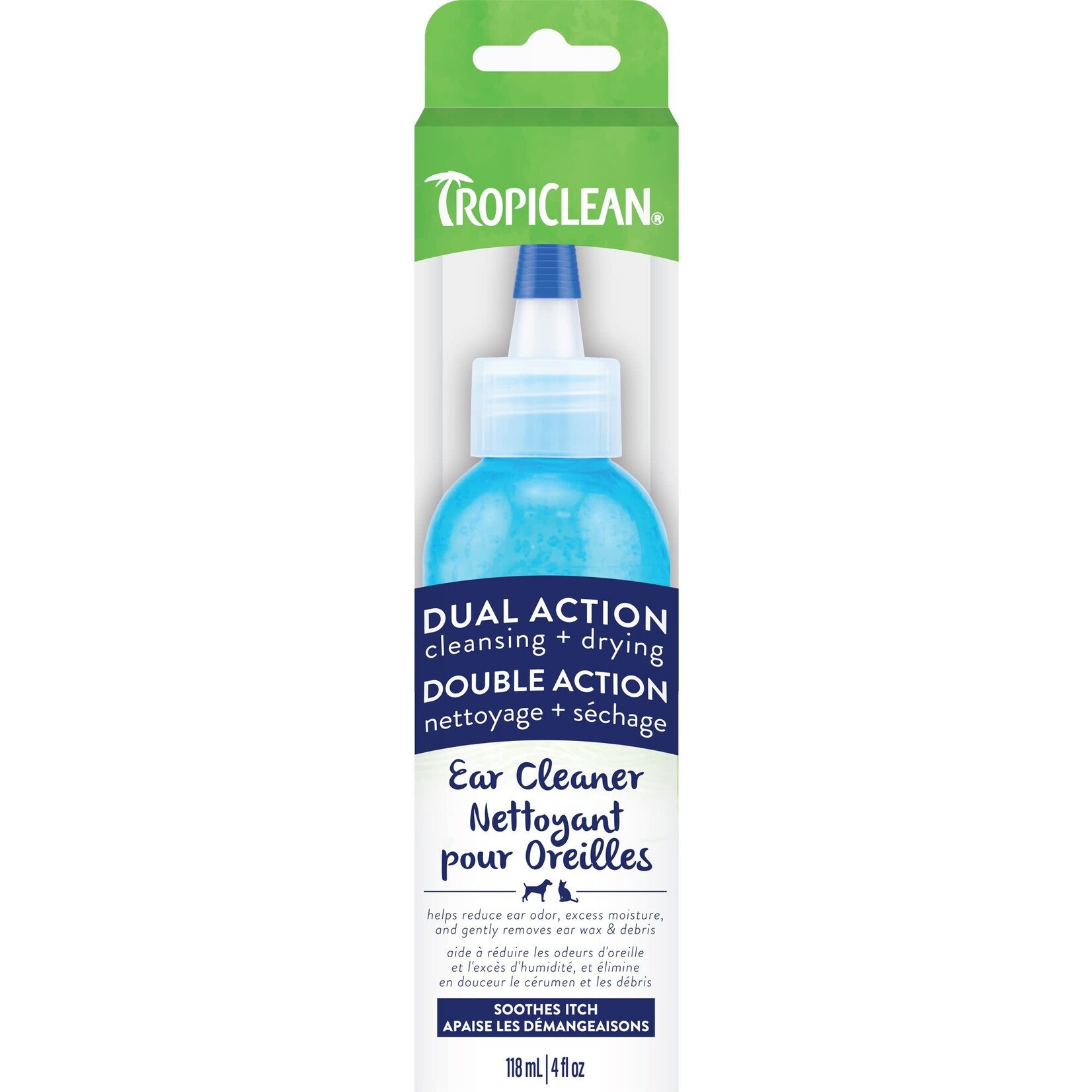 TropiClean Tropiclean Dual Action Ear Cleaner/Dryer for Dogs & Cats - 118ml (4 fl oz)