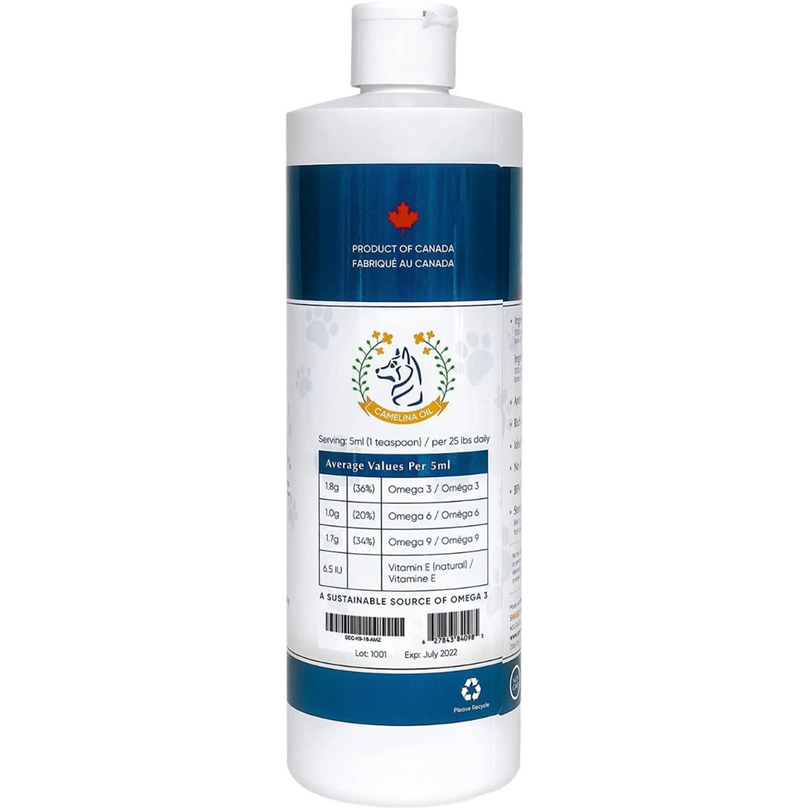 Smart Earth Camelina Oil For Dogs - 473ml/16 fl oz