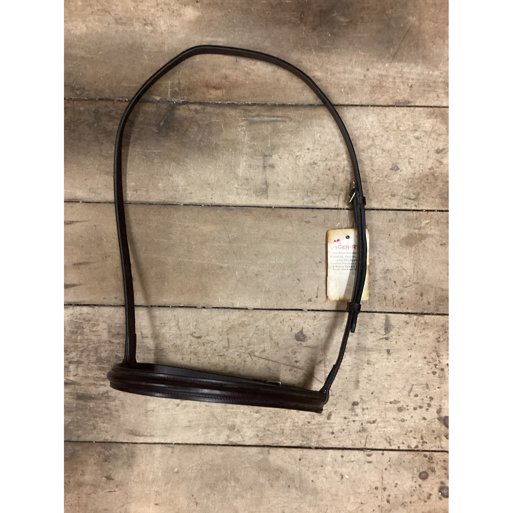 Griffith Saddlery English Raised Nose Band - Full, Havana Brown