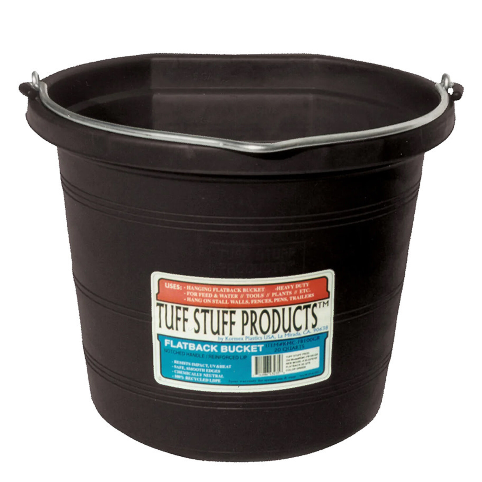 Tuff Stuff Heavy Duty Flat Back Pail