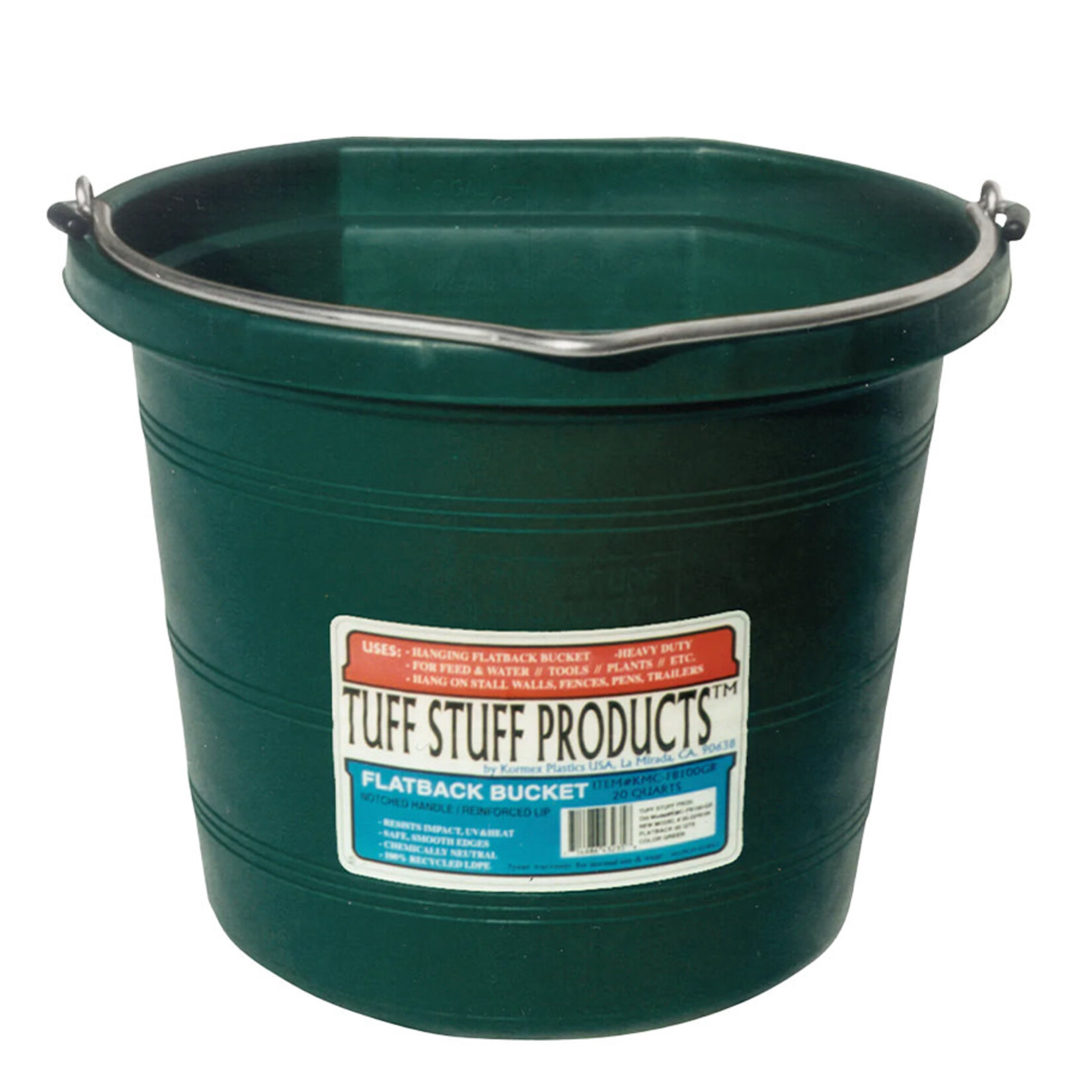 Tuff Stuff Heavy Duty Flat Back Pail