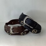 Modestone Scalloped Concho Leather Belt