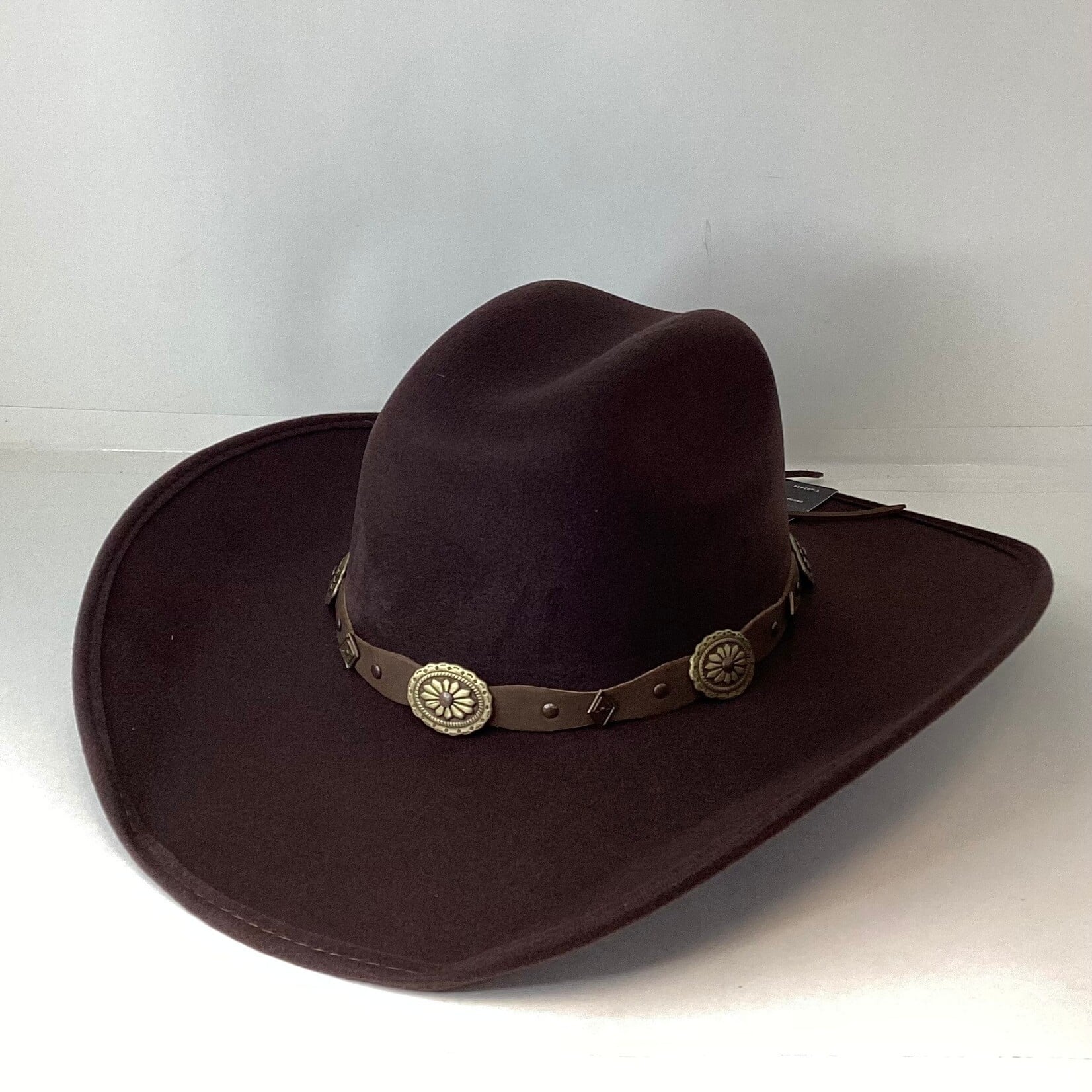 Modestone Faux Felt Hat With Concho Band