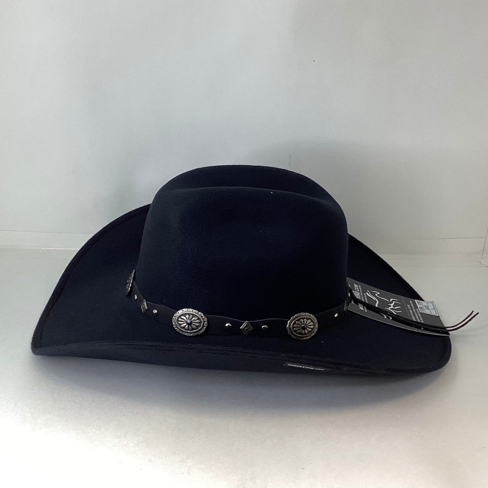 Modestone Faux Felt Hat With Concho Band