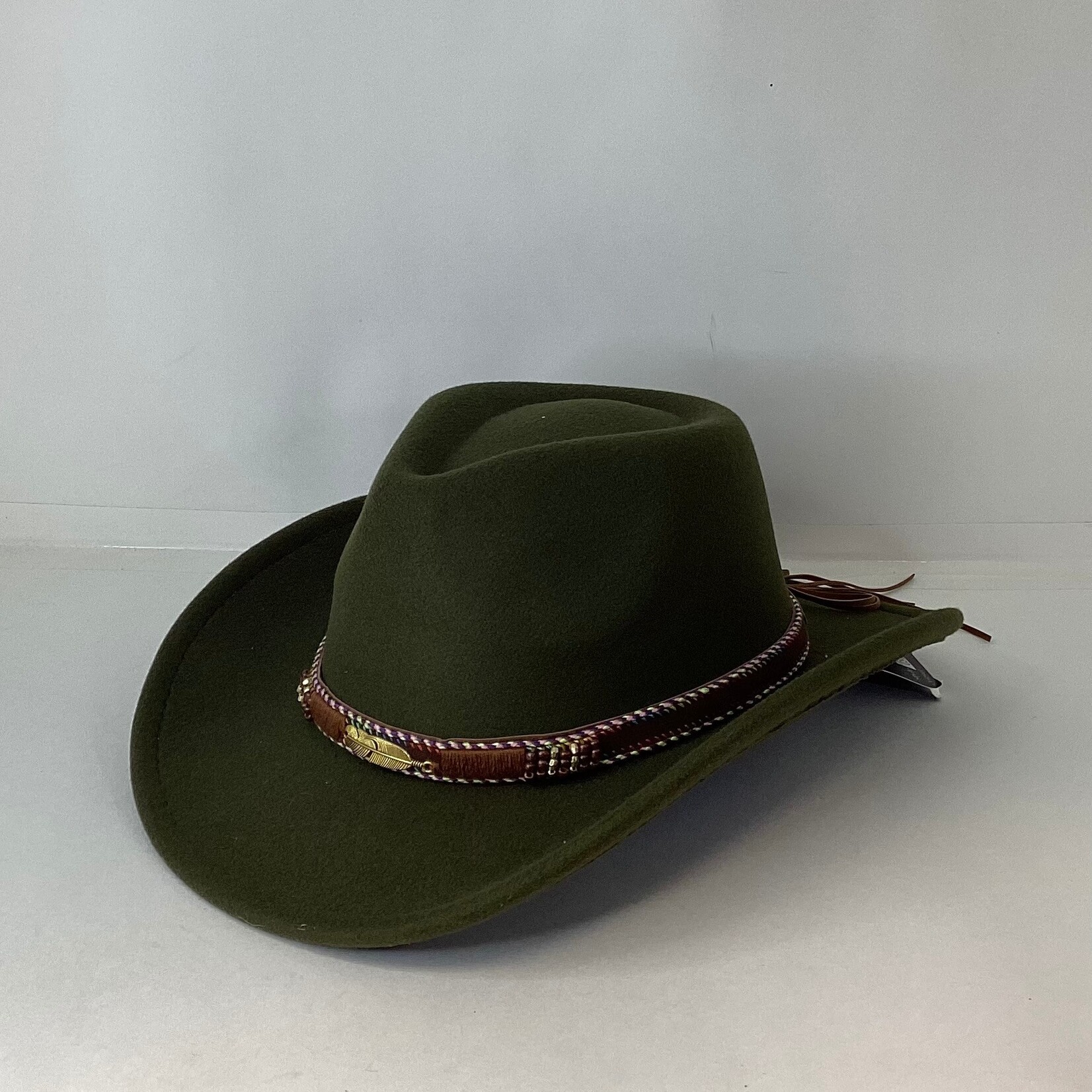 Modestone Faux Suede Akubra Crown Hat