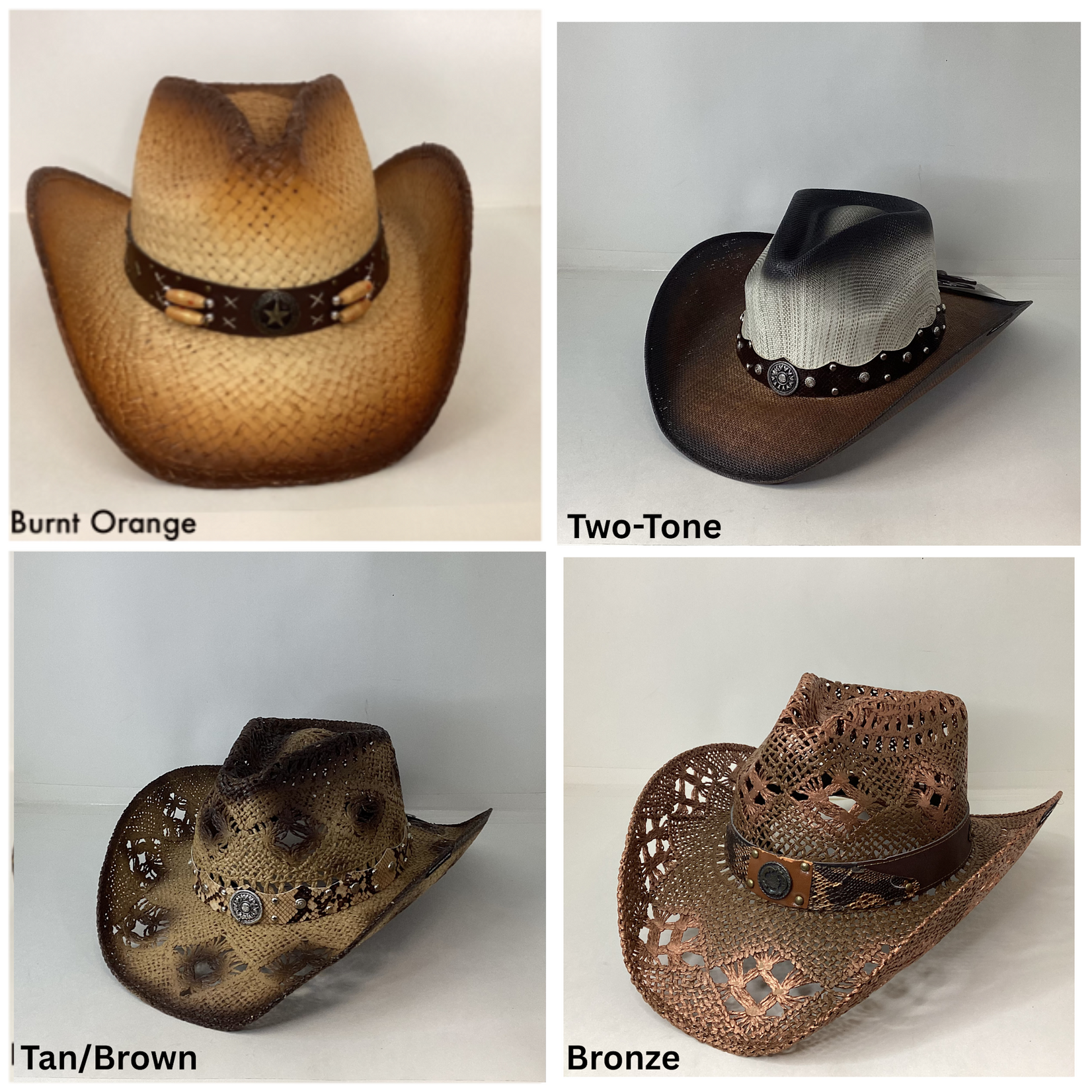 Modestone Straw Cowboy Hats