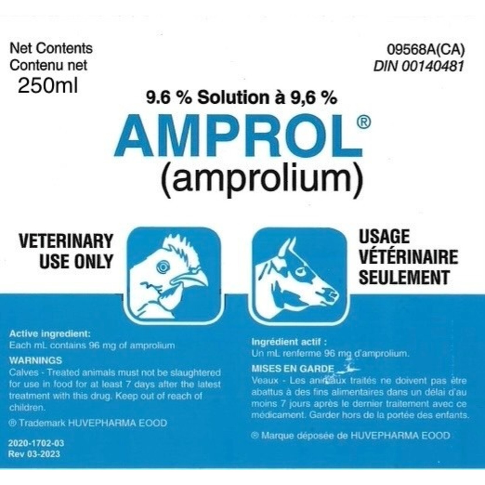 HUVEPHARMA Amprol Solution 9.6%