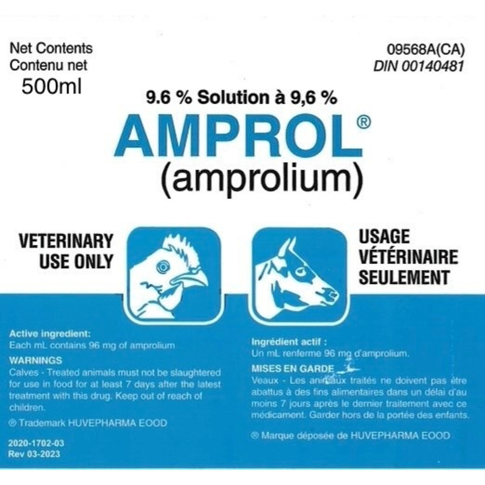HUVEPHARMA Amprol Solution 9.6%