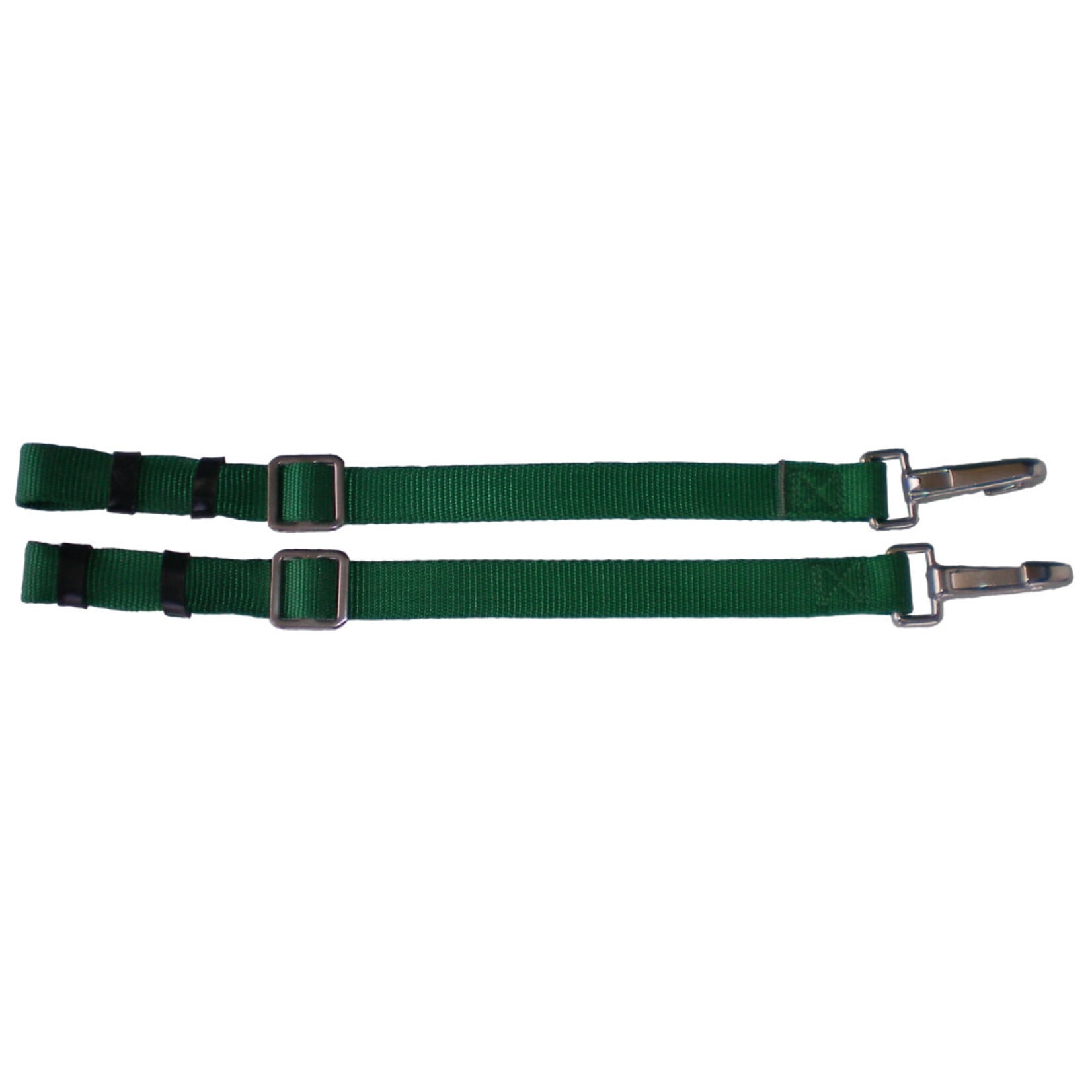 Aaron Martin Harness Nylon Halter Bit Straps - Pair, Black & Stainless Steel