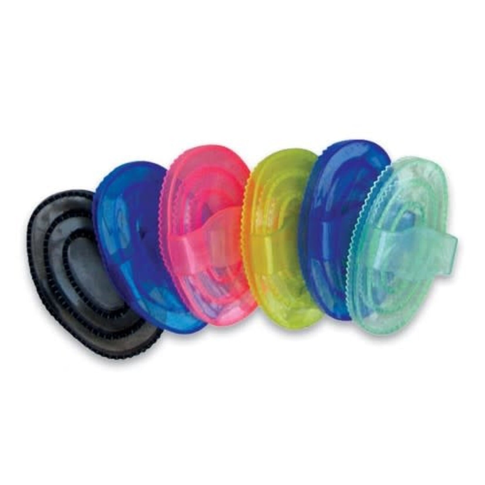 Western Rawhide Transparent Shiny Rubber Curry Comb