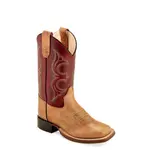 Old West BSY1941 Youth Leather Broad Square Toe Boots