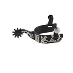 Metalab Black Satin Floral Reiner Spur - 1-1/4" Wide Band