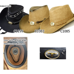 Modestone Faux Leather Hat with Adjustable Sweatband