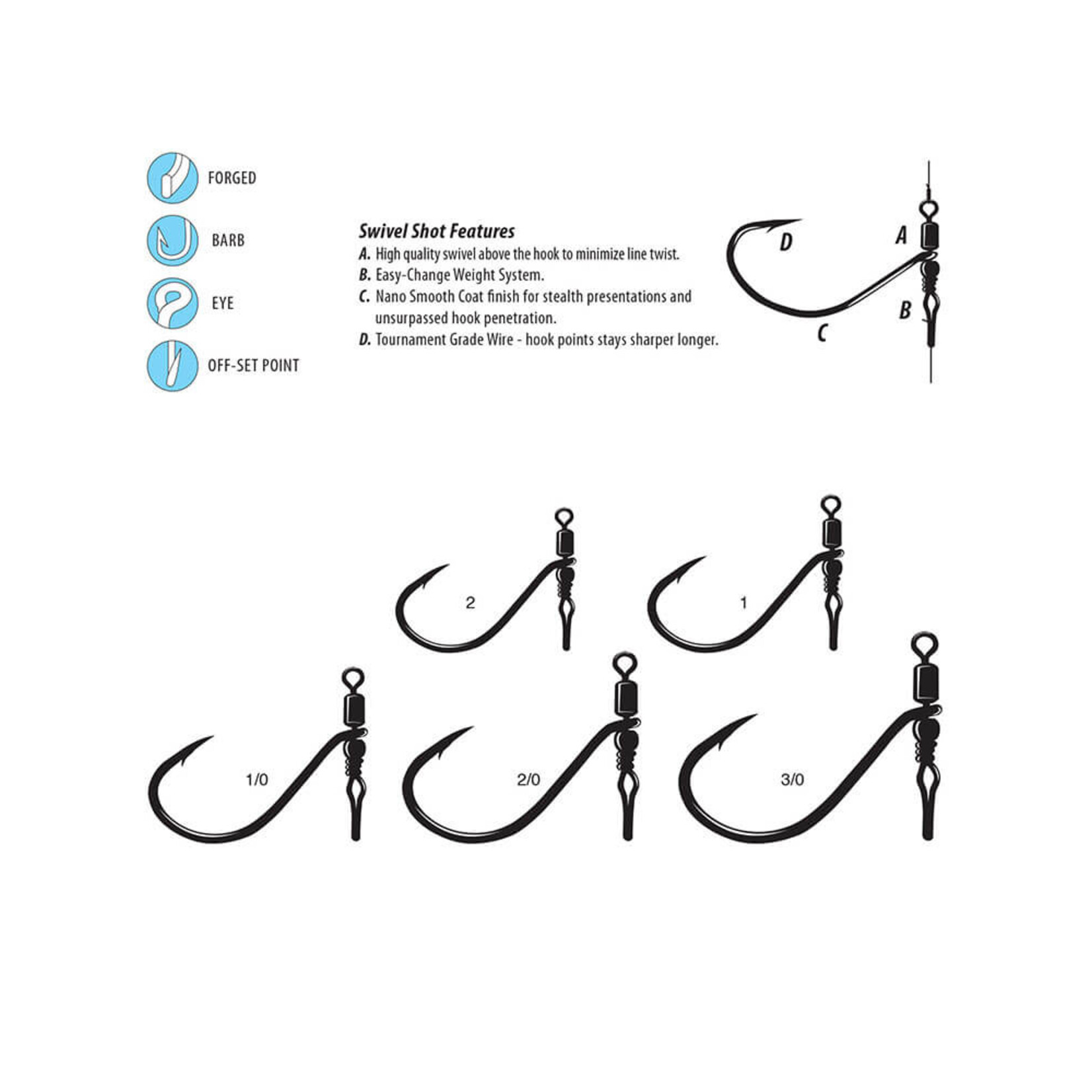 Berkley Swivel Shot Hooks NS Black