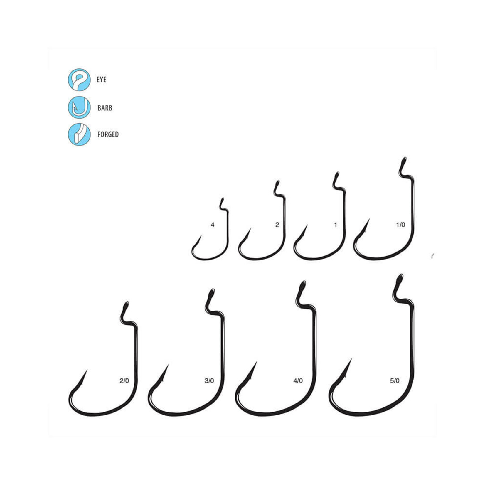 Gamakatsu G-Lock Offset Worm Hook NS Black