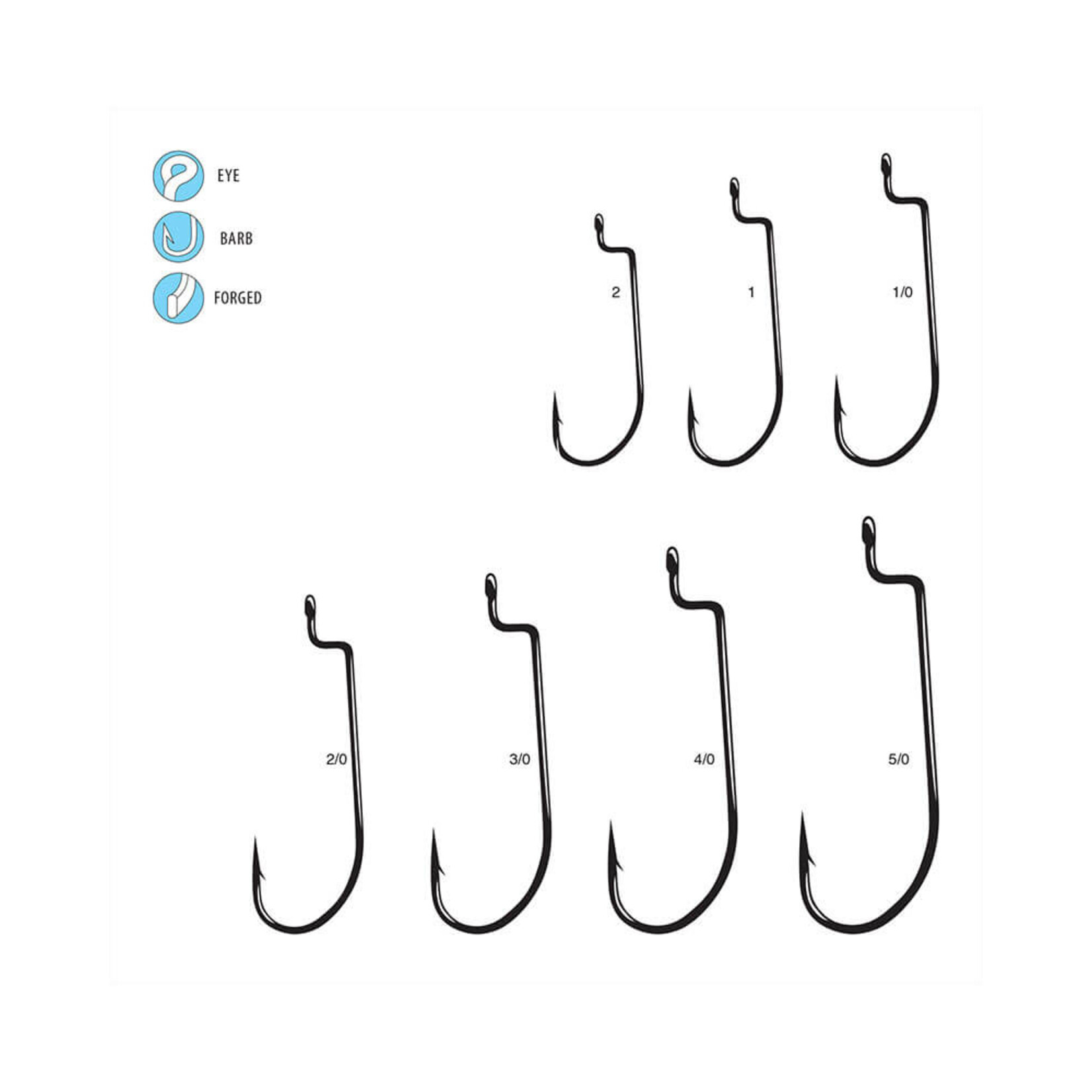 Gamakatsu O'Shaughnessy Offset Worm Hook - Bronze
