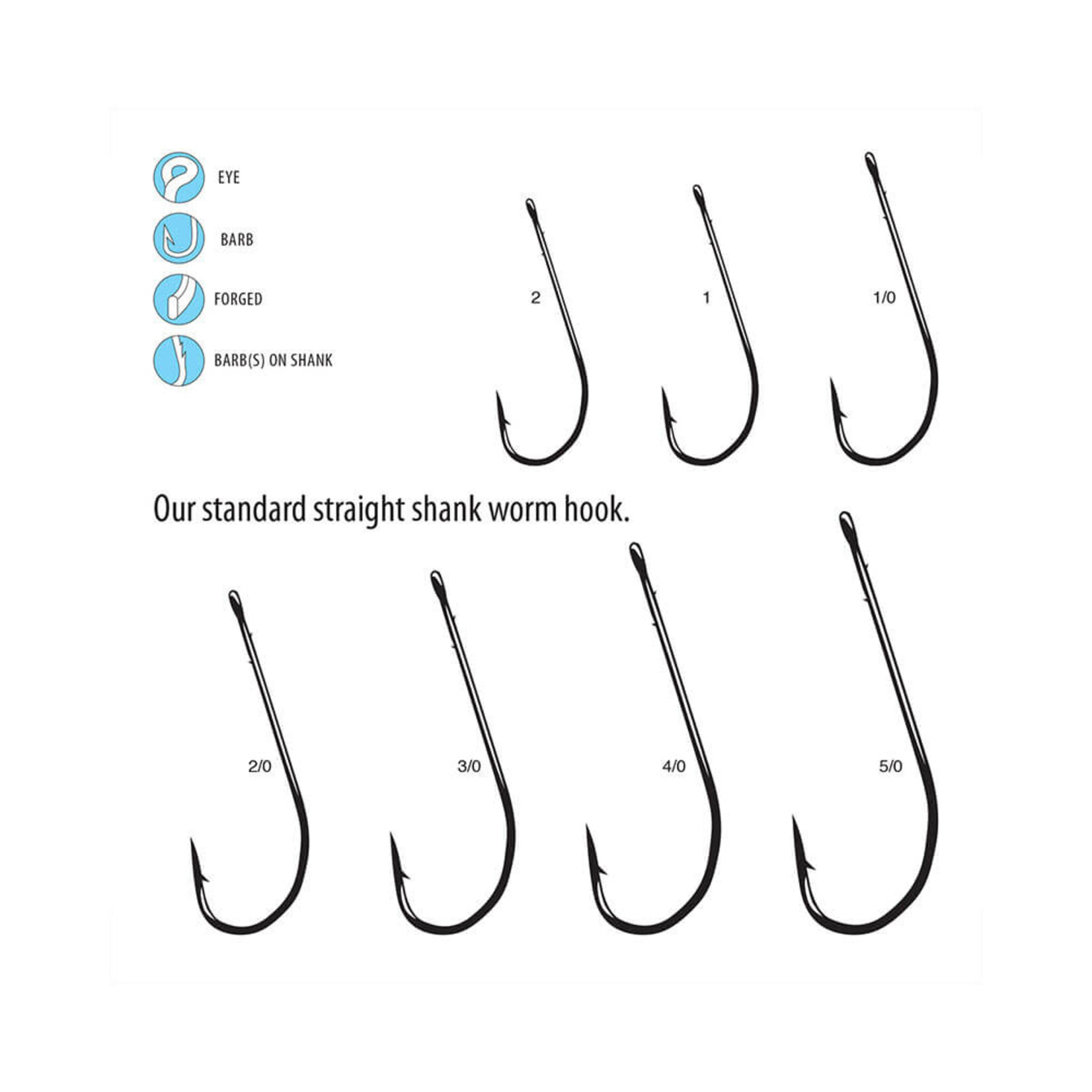 Gamakatsu Straight Shank Worm Hook Bronze