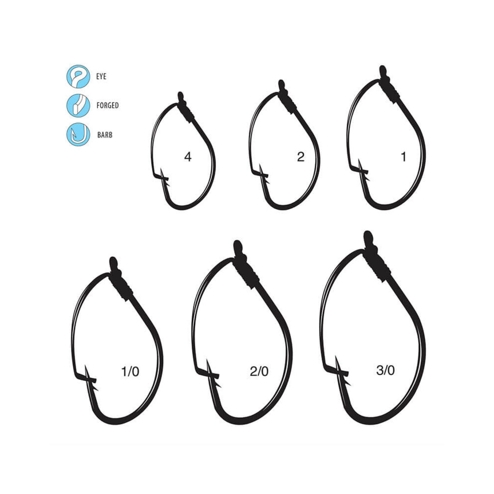 Gamakatsu Weedless Drop Shot Hook NS Black