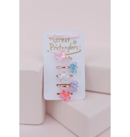 Great Pretenders Boutique Shimmer Flower Rings