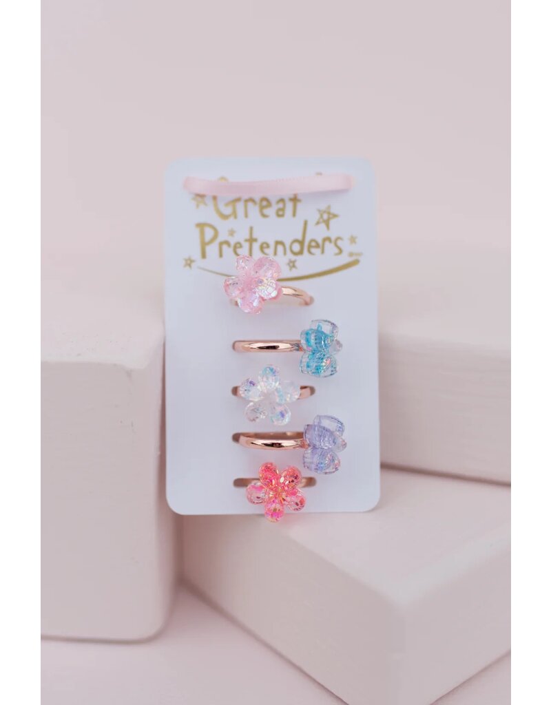 Great Pretenders Boutique Shimmer Flower Rings
