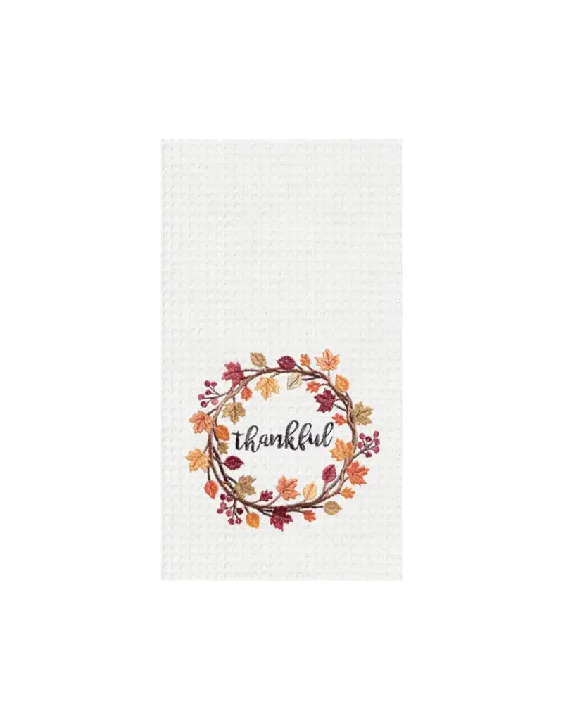 C & F Home Thankful Wreath Kitchen Towel